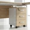 Trendora Two Person  Workstation – Oak & White