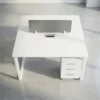 Trendora Two Person Workstation – White