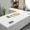 Urbanura L-Shape Office Table – White