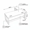 Urbanura L-Shape Office Table – White