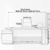 Aero Executive Desk – Walnut & Beige Grey