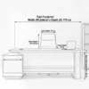 Aero Executive Desk – Walnut & Beige Grey