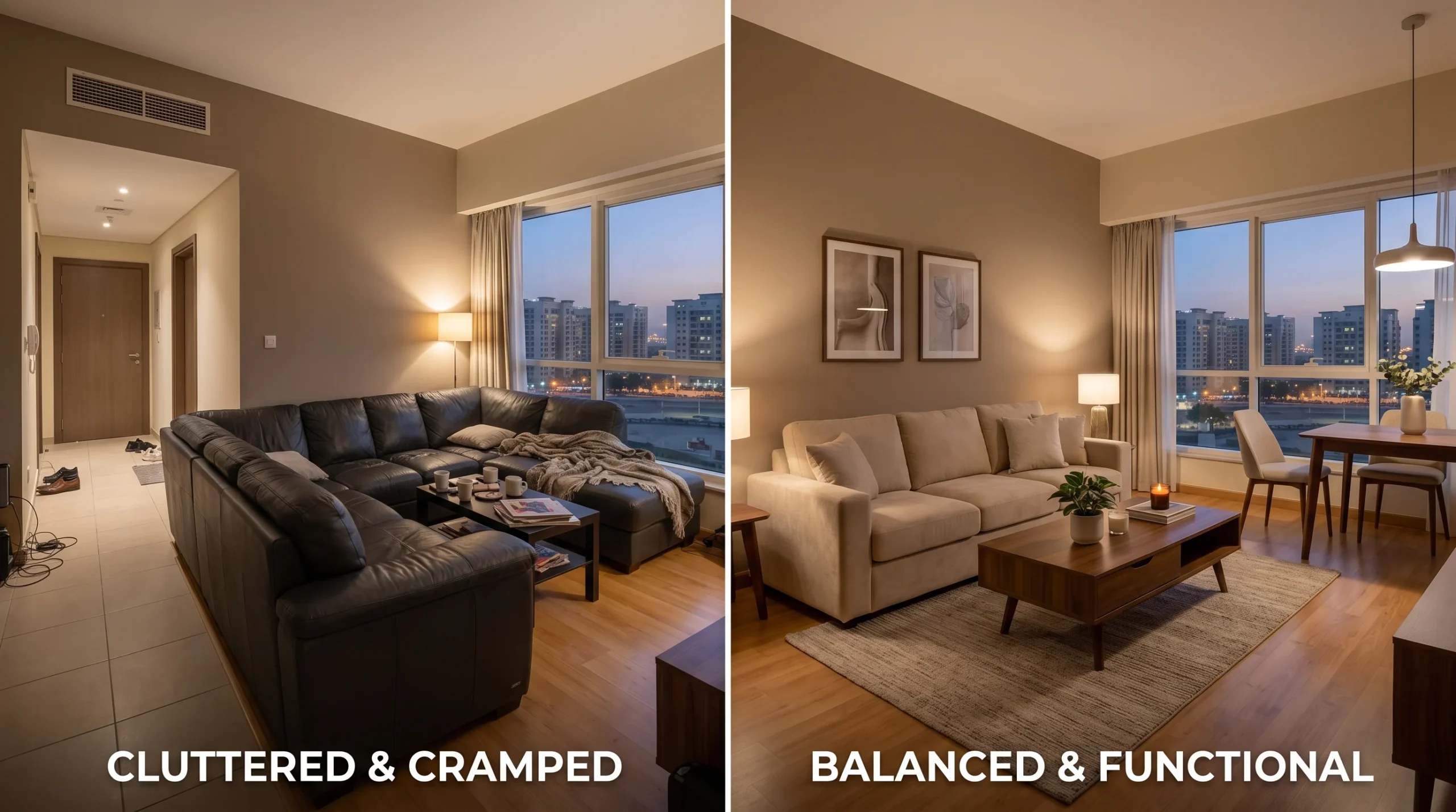 Common furniture buying mistakes in UAE apartments — scale and proportion errors